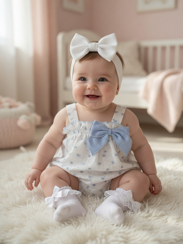 Rapife Blue Bow Romper