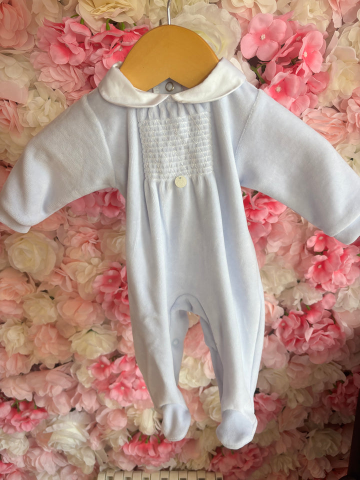 Deolinda Baby Blue Take Me Home Babygrow