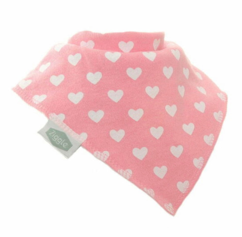 Ziggle Bandana Dribble Bibs Pack - Hearts Bows