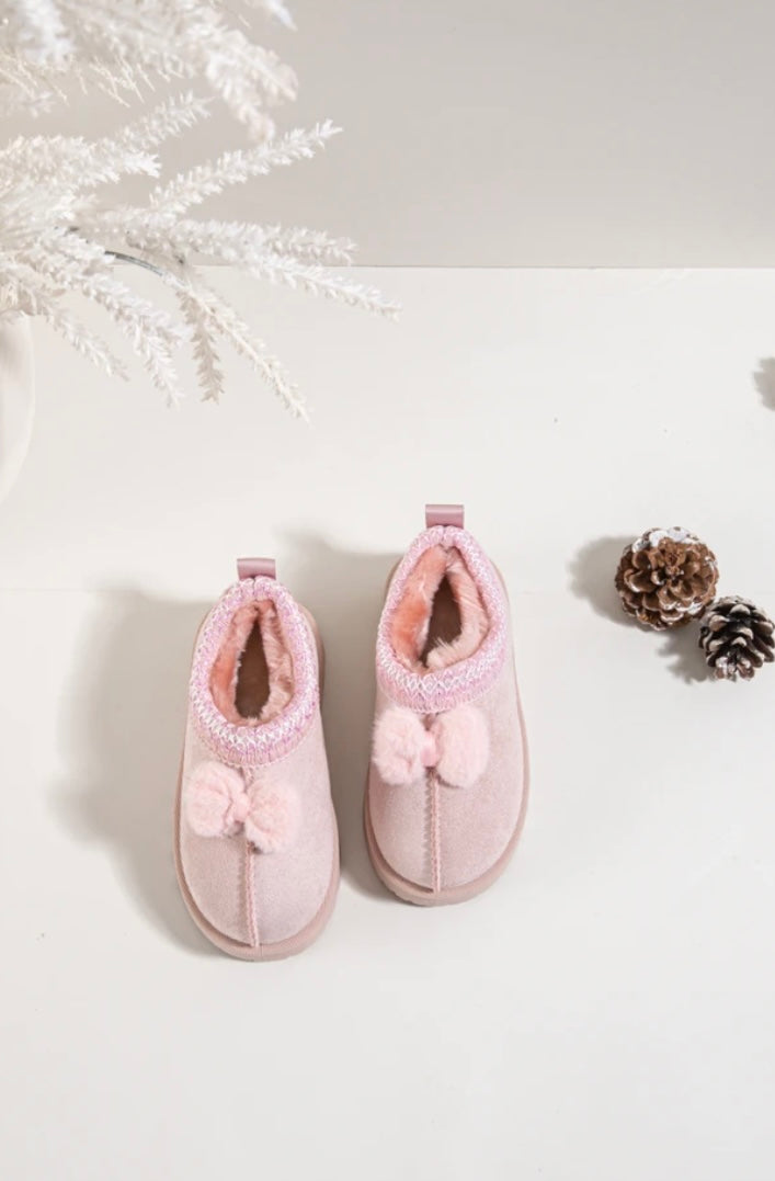 Pink Bow Slippers