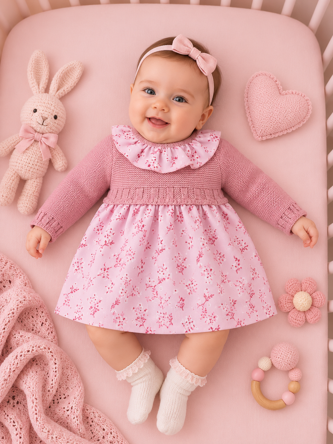 Dusty Pink Floral Dress