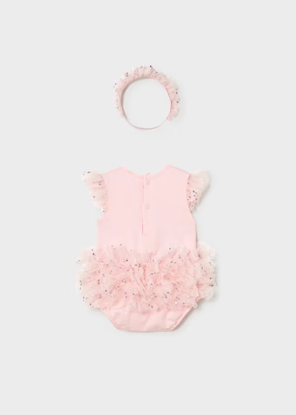 Mayoral Pink Teddy Tutu Romper