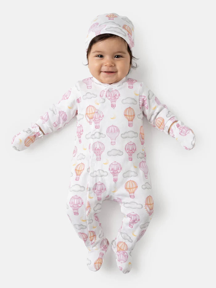 Pink Balloon Babygrow 3 Piece Set