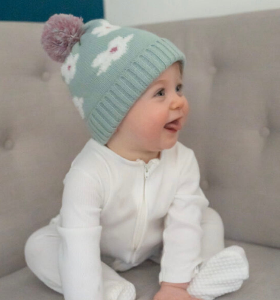 Ziggle Flower Hat and Mittens Set