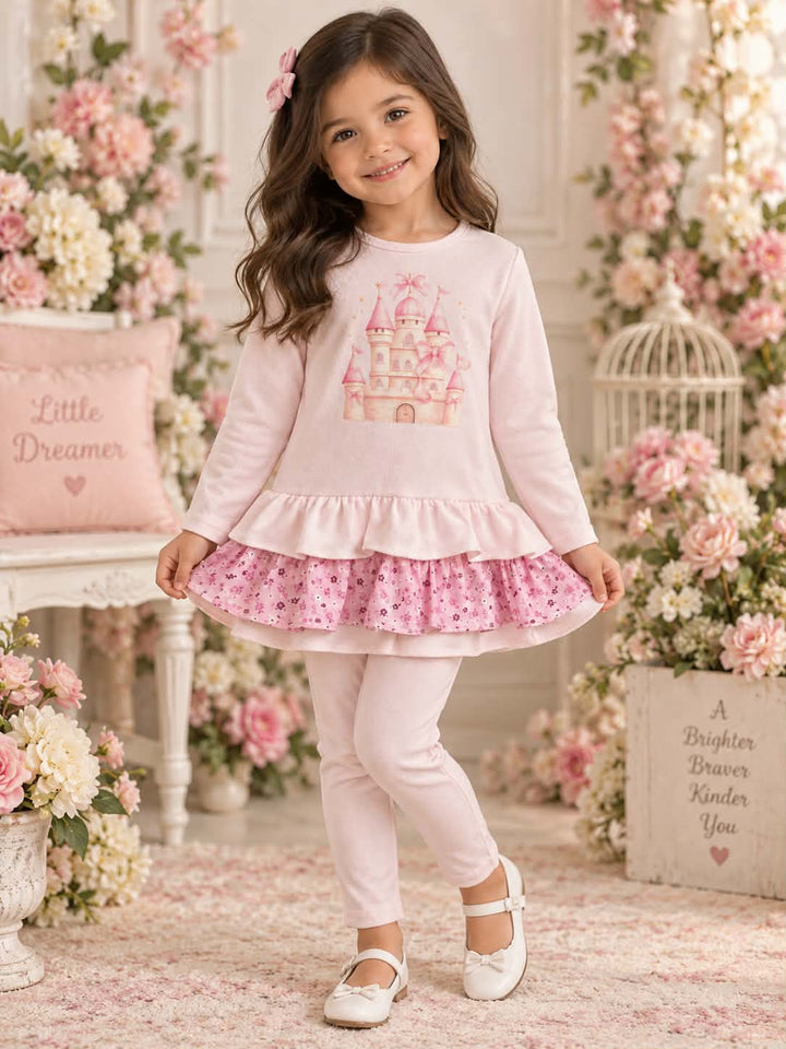 Pink Castle Legging Set