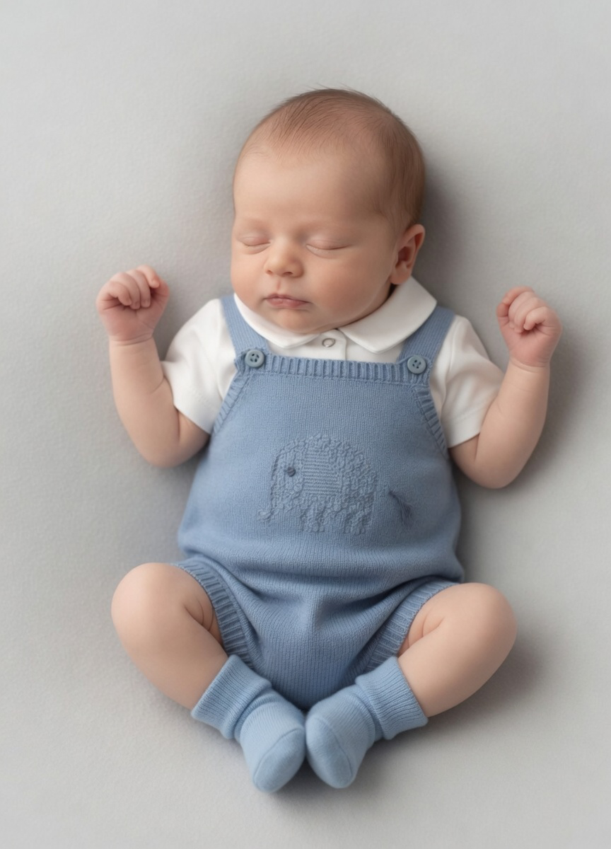 Mayoral Dusky Blue Romper Set