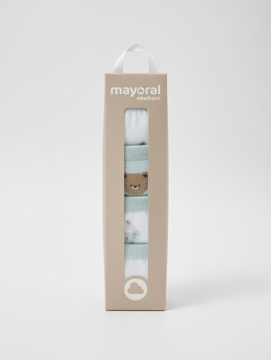 Mayoral 4 Pack Safari socks / Green