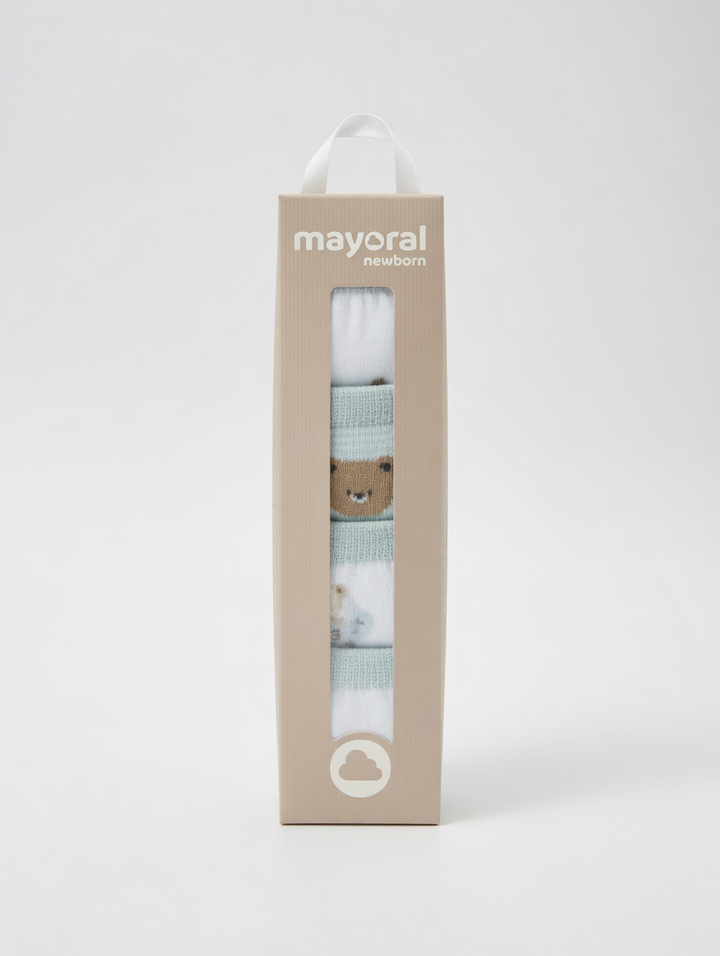 Mayoral 4 Pack Safari socks / Green