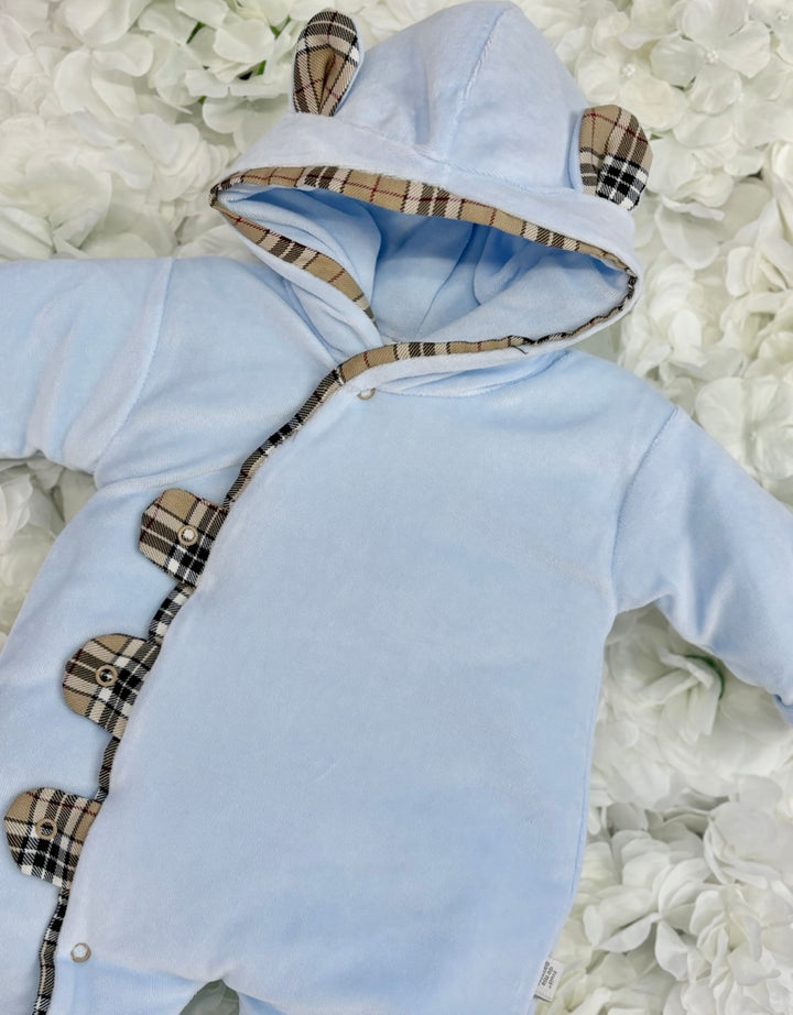 Blue Check Pramsuit