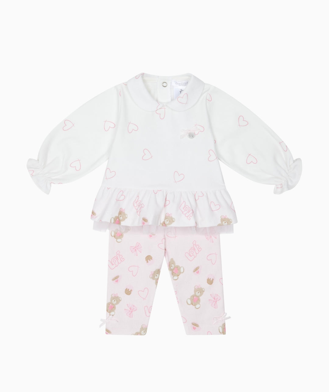 Deolinda Pink Love Teddy Legging Set