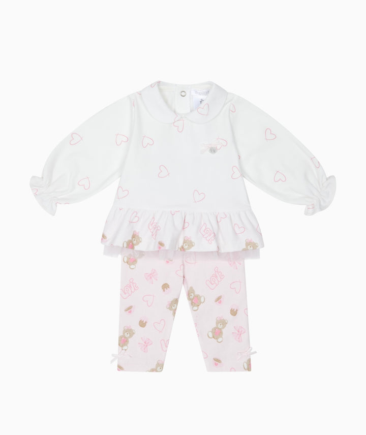 Deolinda Pink Love Teddy Legging Set