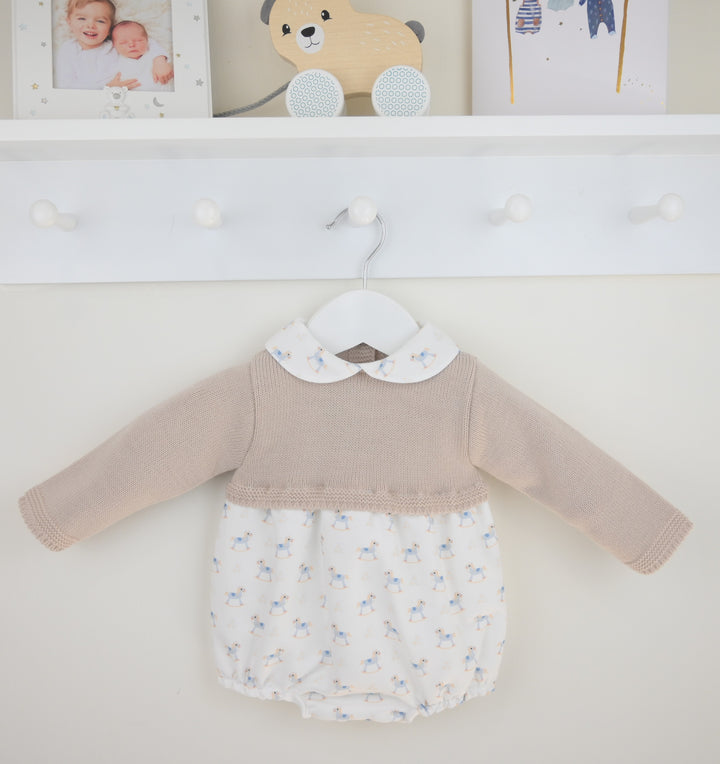 Pex Rocking Horse Romper Natural