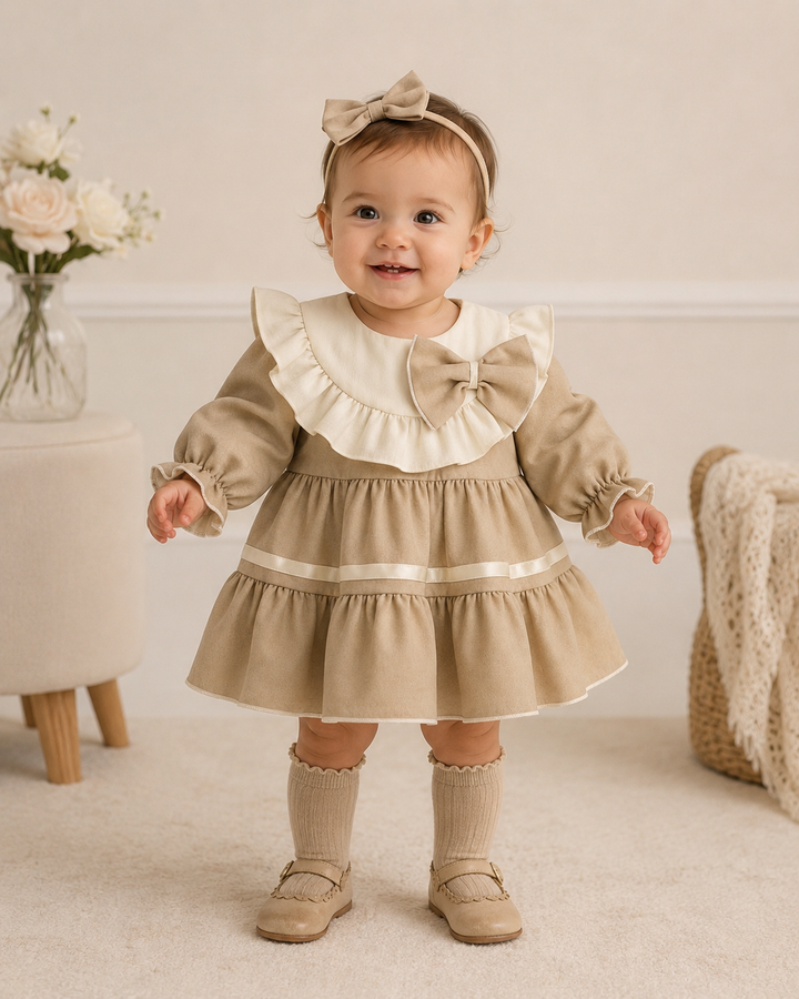 Caramel Ruffle Dress