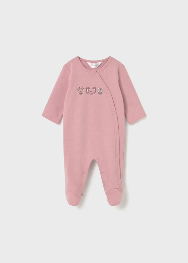 Mayoral Dusty Pink Safari Babygrow
