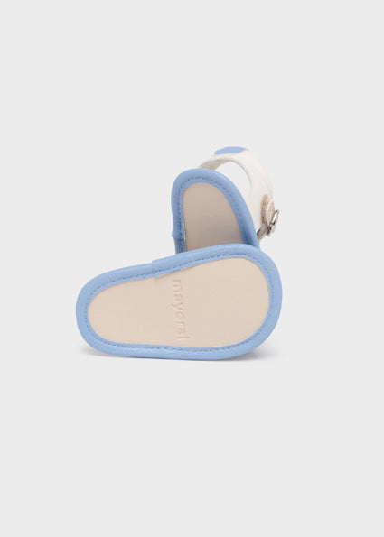 Mayoral Blue, Cream & Beige Sandal