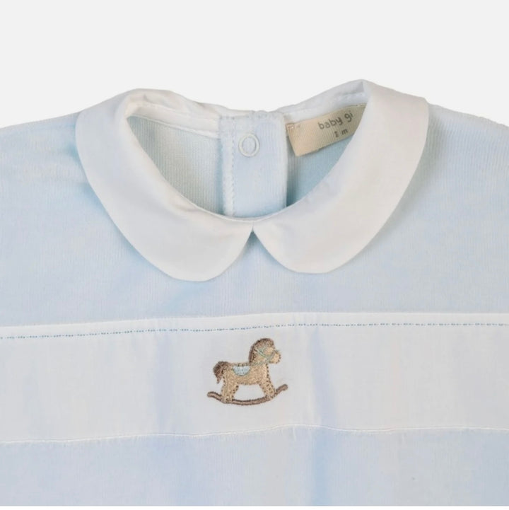 Baby Gi Blue Rocking Horse Babygrow