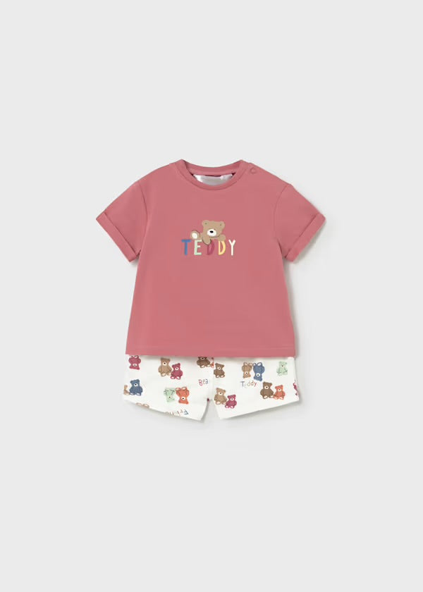 Mayoral Terracota Teddy Short Set