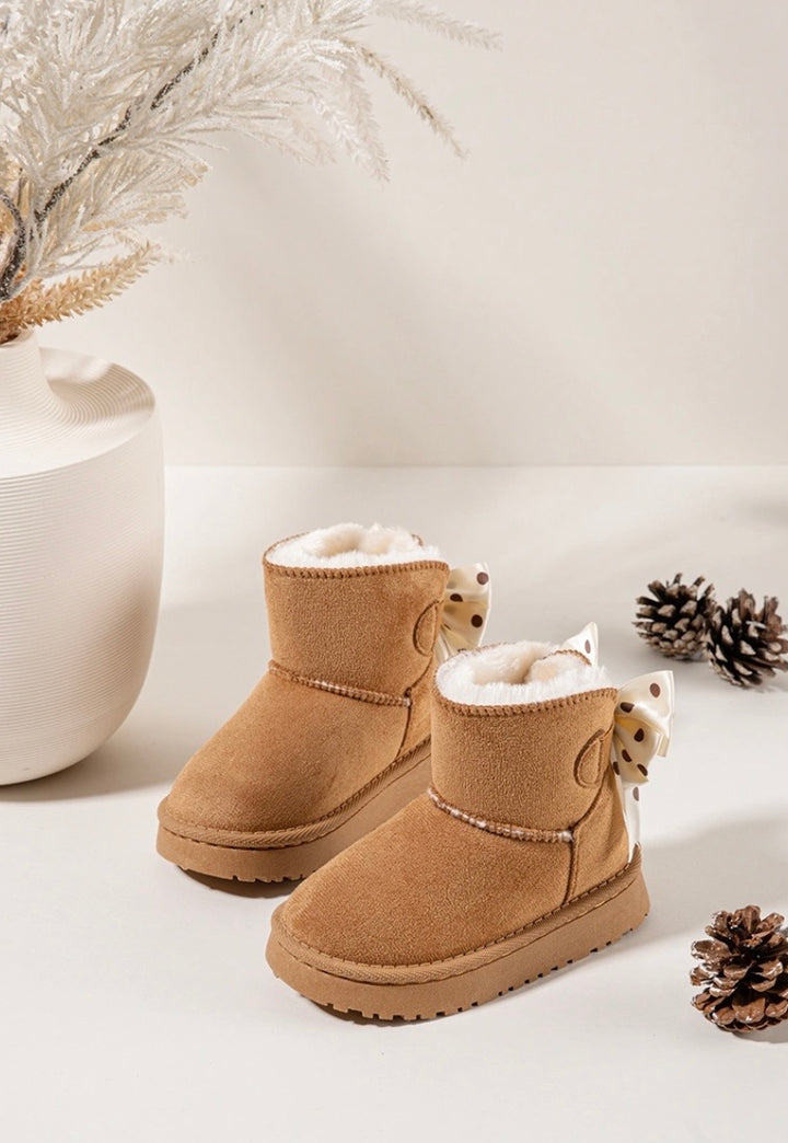 Camel Polka Bow Boot