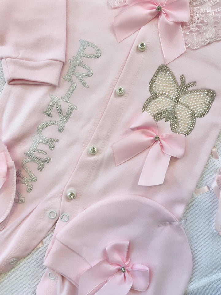Butterfly Princess Pink Babygrow Set