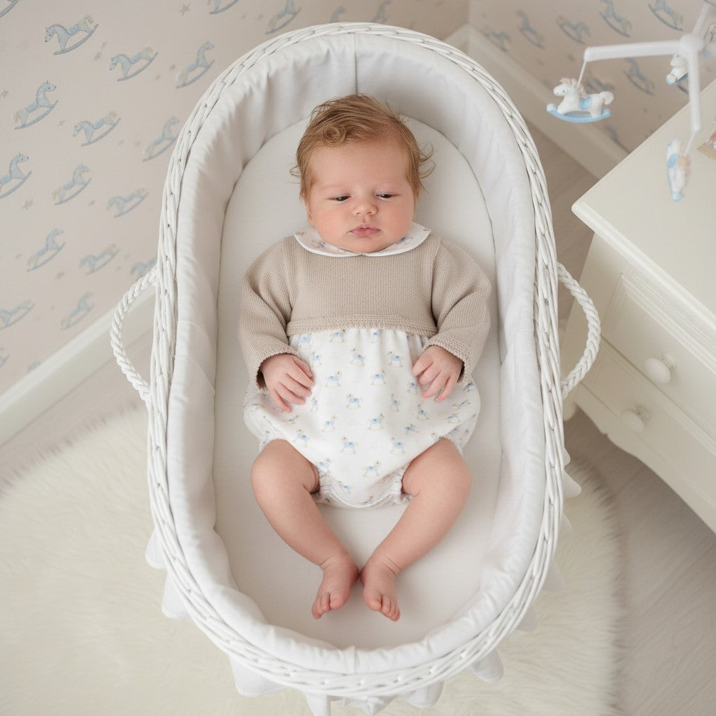 Pex Rocking Horse Romper Natural