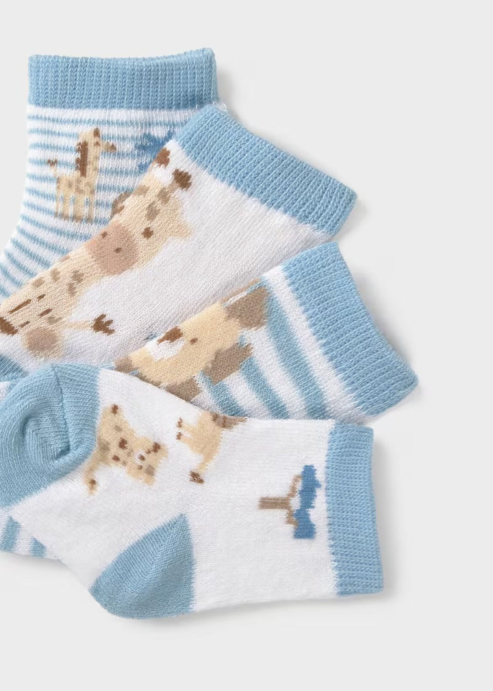 Mayoral 4 Pack Safari socks / Blue