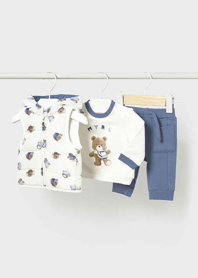 Mayoral Blue 3 Piece Teddy Tracksuit