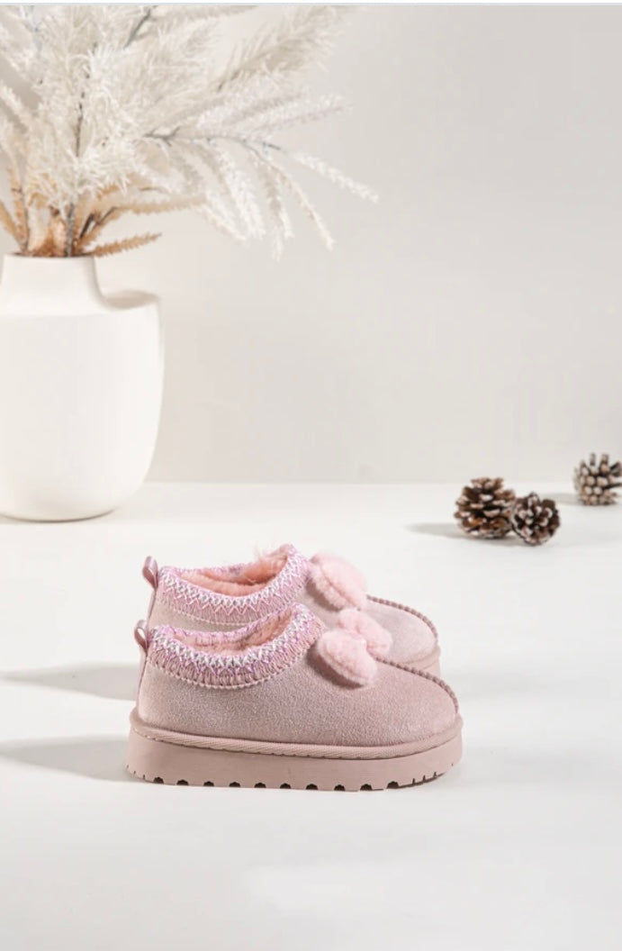 Pink Bow Slippers
