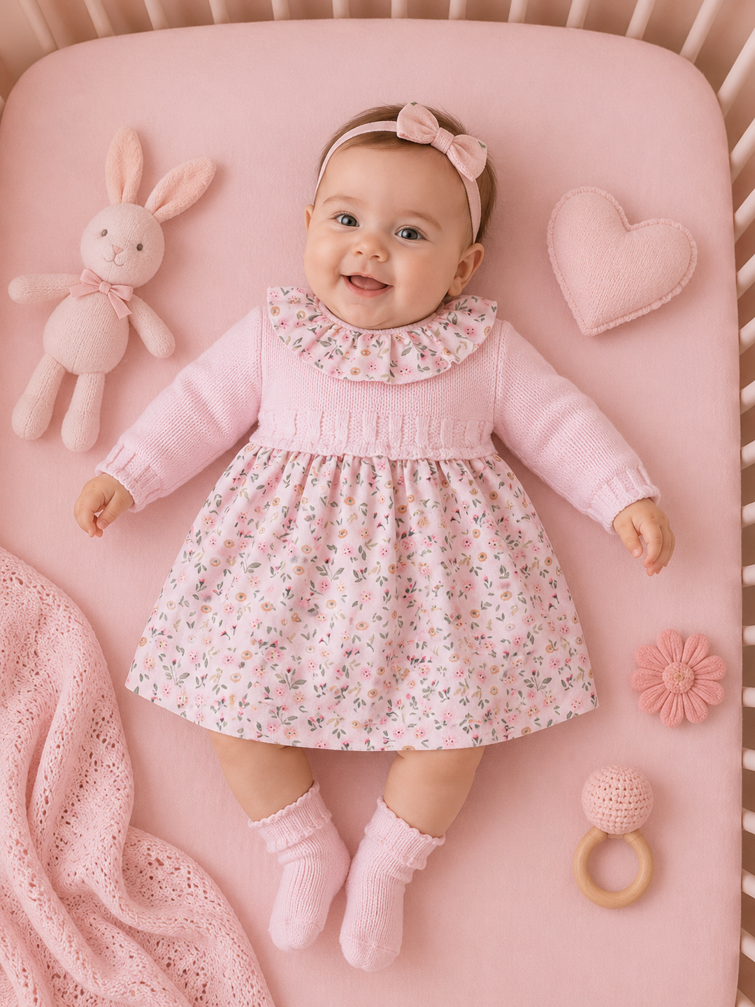 Baby Pink Floral Dress