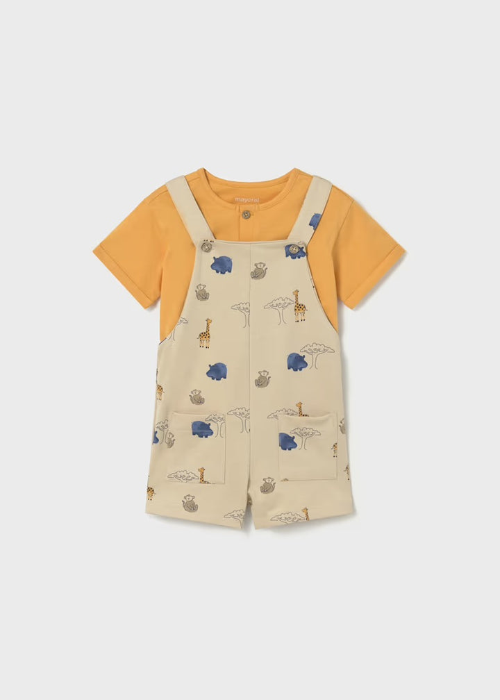 Mayoral Safari Dungaree Set
