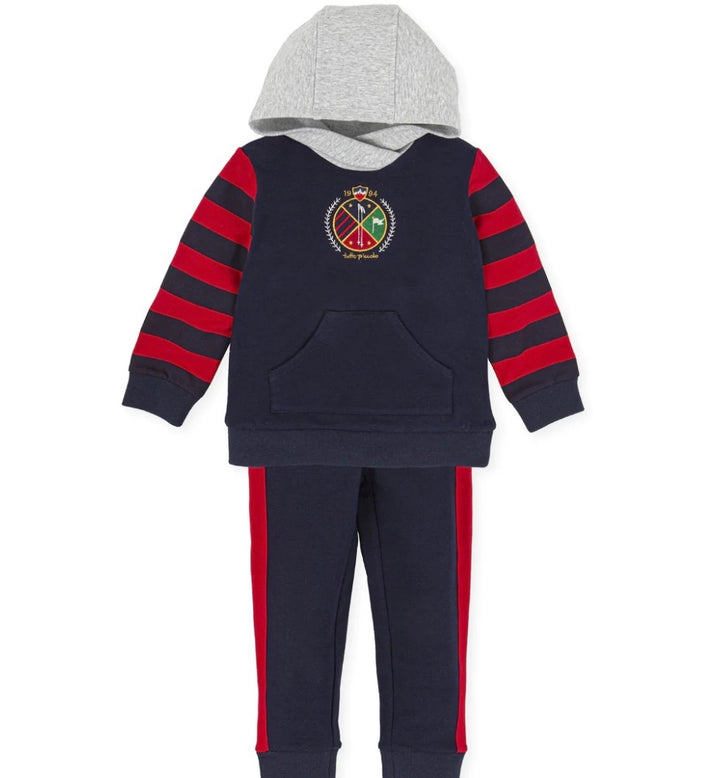 Tutto Piccolo Navy, Red & Grey Tracksuit