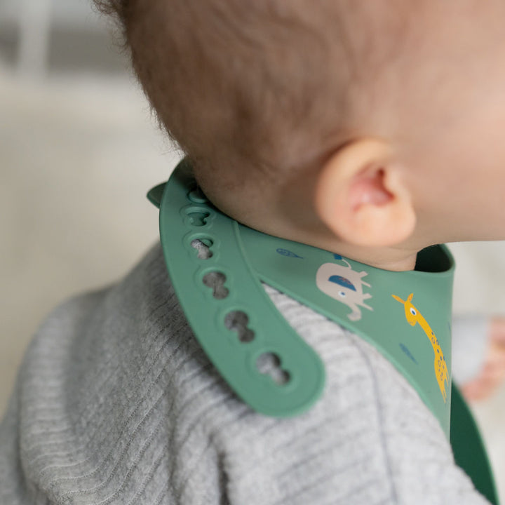 Ziggle Giraffe Elephant Silicone Bib