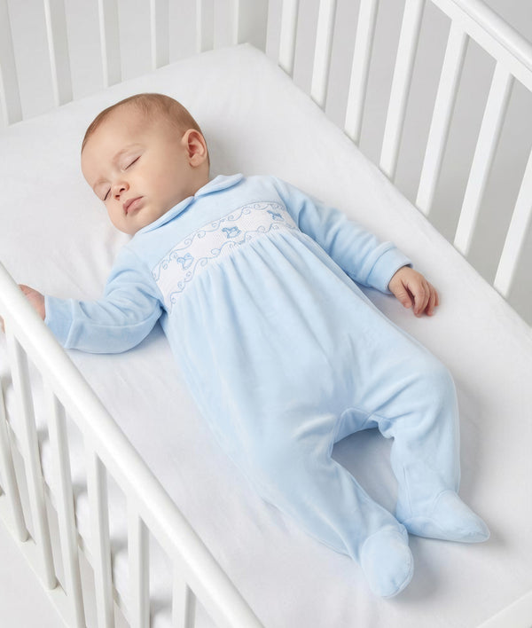 Pex Blue Rocking Horse Babygrow