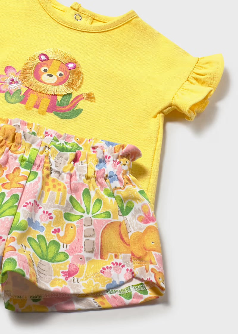 Mayoral Safari Print Shorts Set