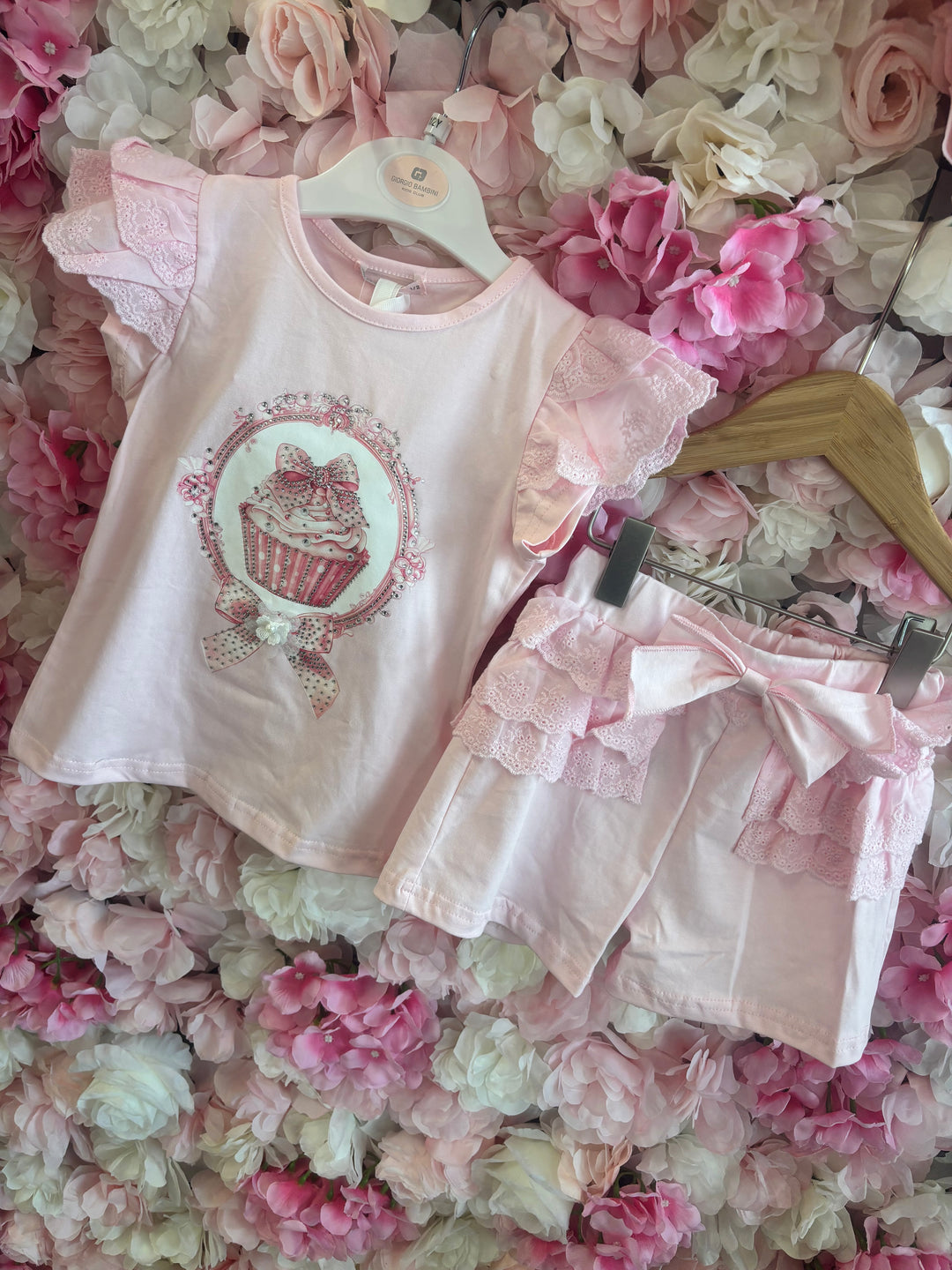 Pink Cupcake Short Set