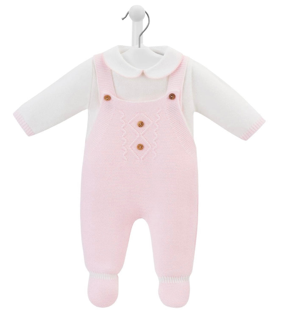 Dandelion Pink Knitted Dungaree & Top