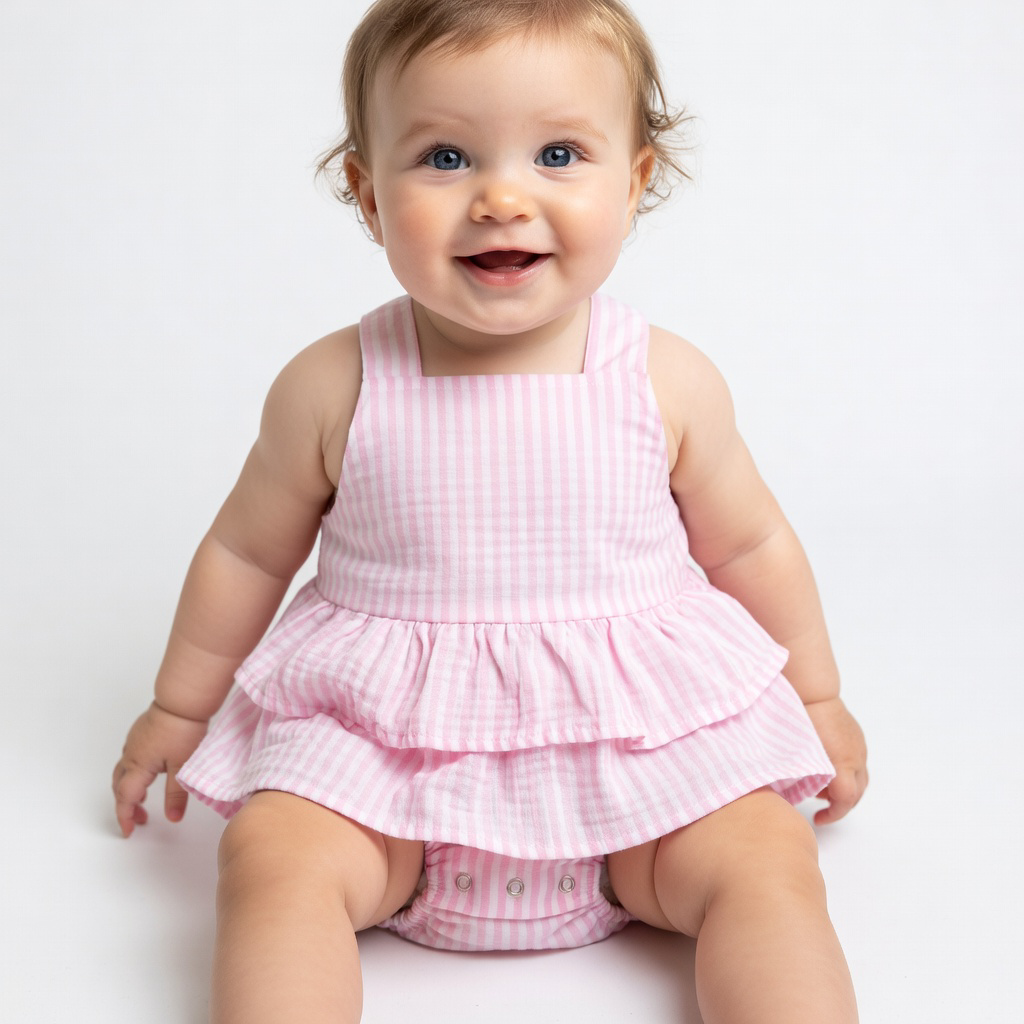 Rapife Pink Stripe Romper