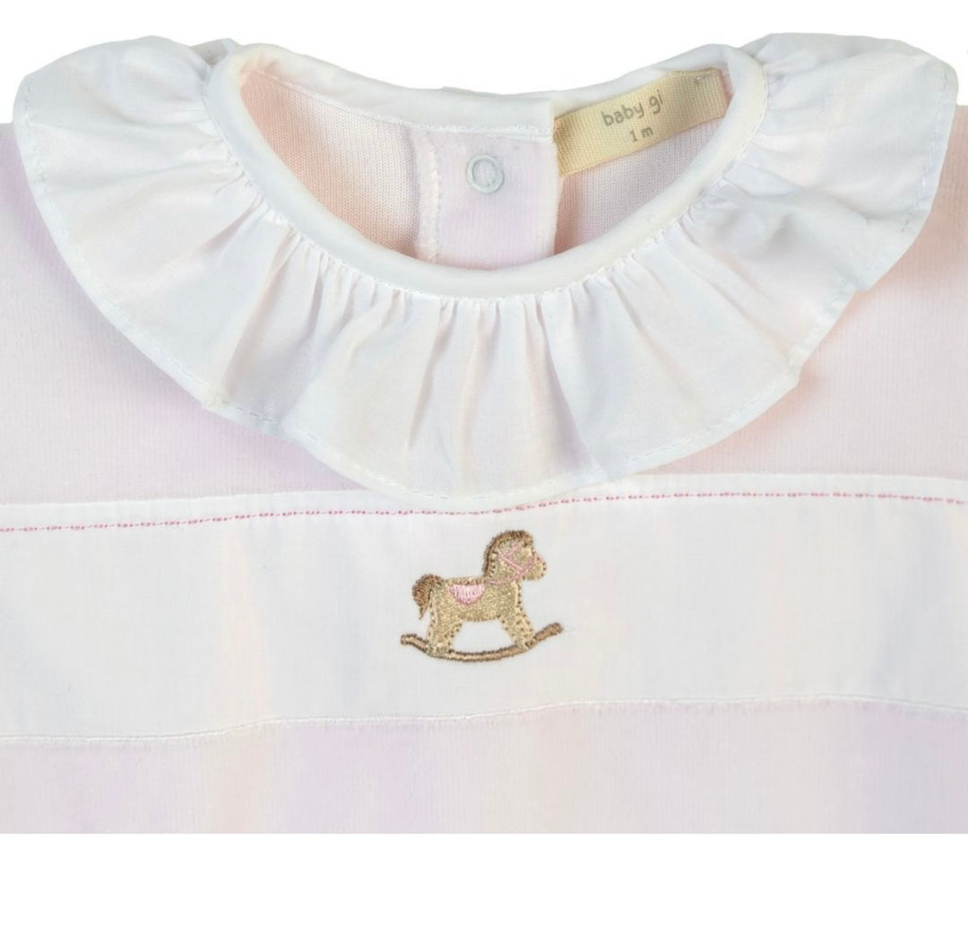 Baby Gi Pink Rocking Horse Babygrow