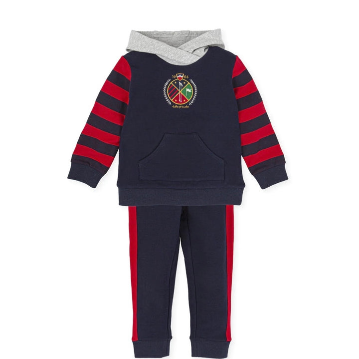 Tutto Piccolo Navy, Red & Grey Tracksuit