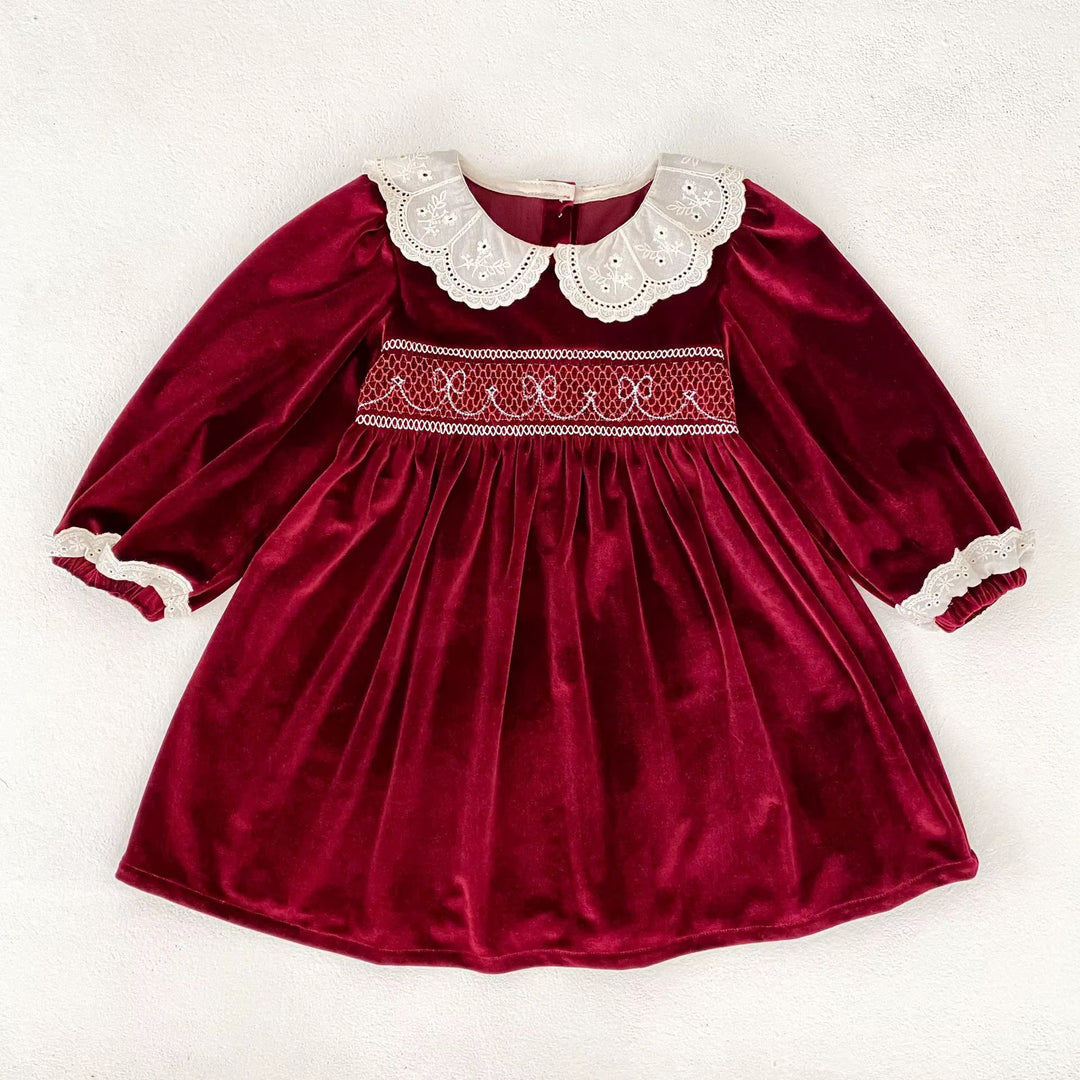 Burgundy Bow Dress