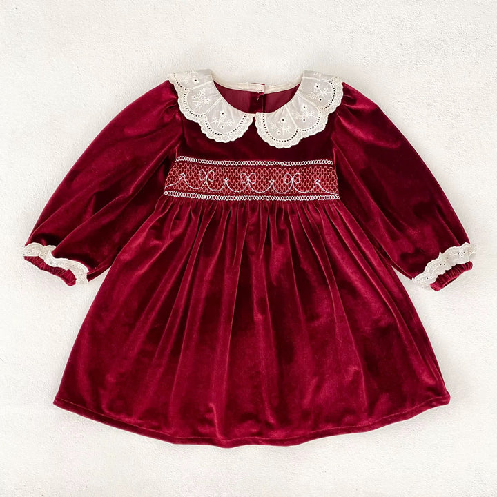 Burgundy Bow Dress