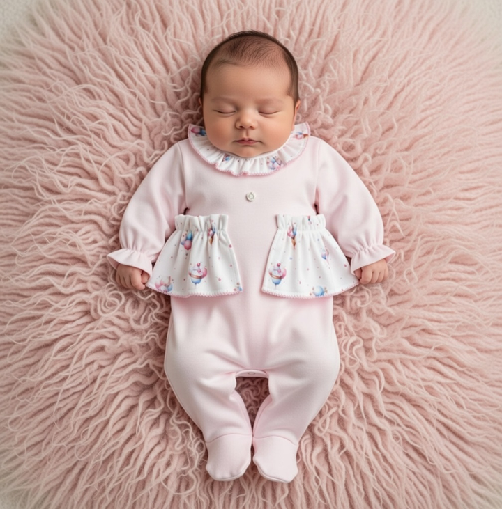 Deolinda Pink Balloon Babygrow
