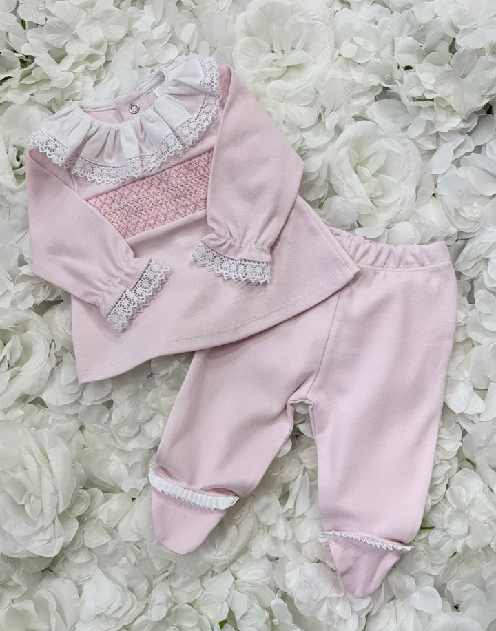 Pink Smock Frill Two Piece