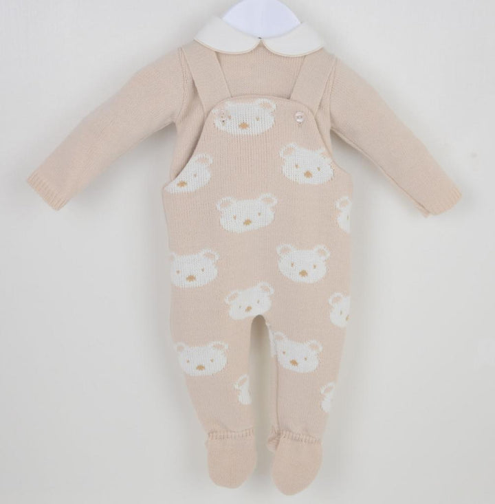 Pex Beige Teddy Dungarees