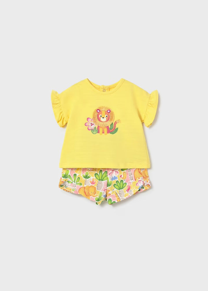 Mayoral Safari Print Shorts Set