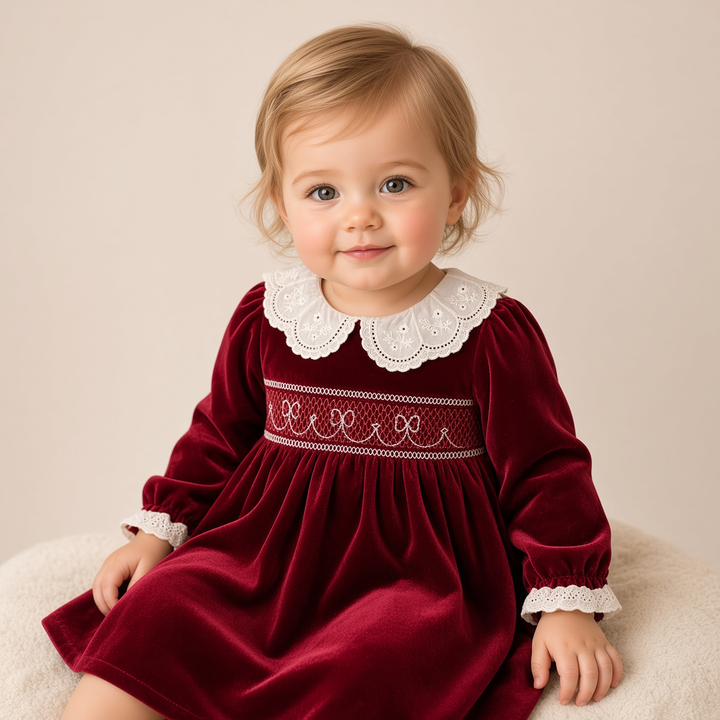 Burgundy Bow Dress