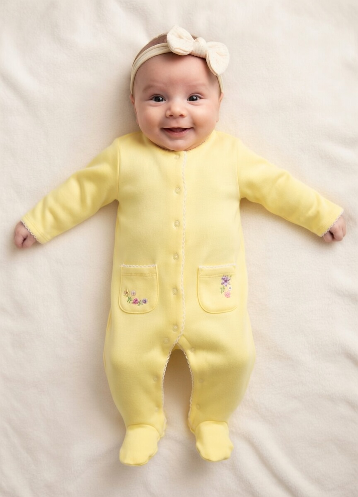Mayoral Lemon Flower Babygrow