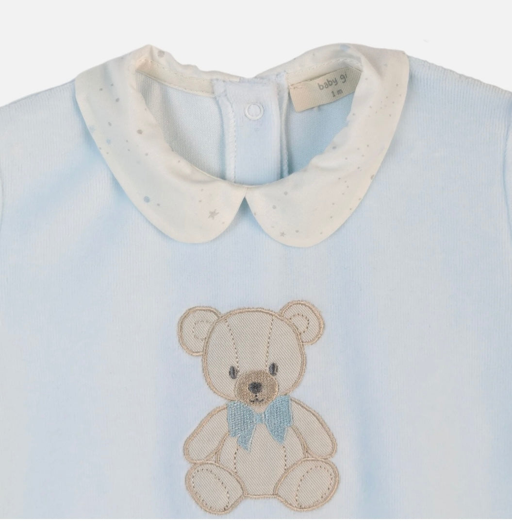 Baby Gi Blue Teddy Babygrow