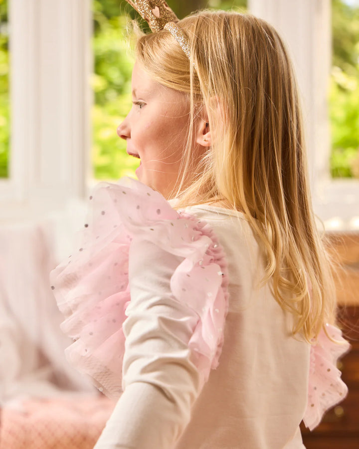 Caramelo Pink Fairy Wing & Crown Skirt Set