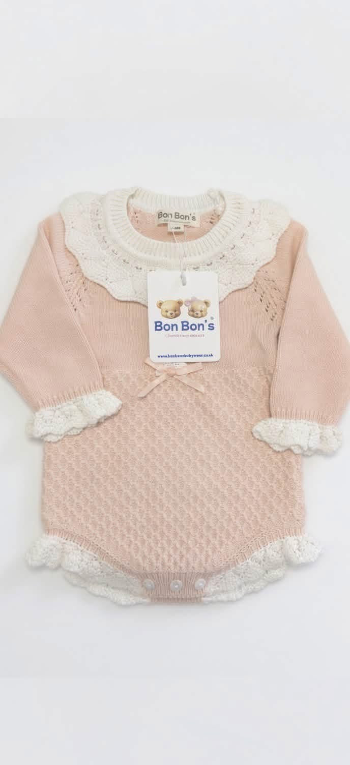 Knitted Bow Frill Romper