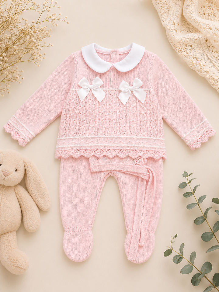 Baby Pink Knit 3 Piece Set